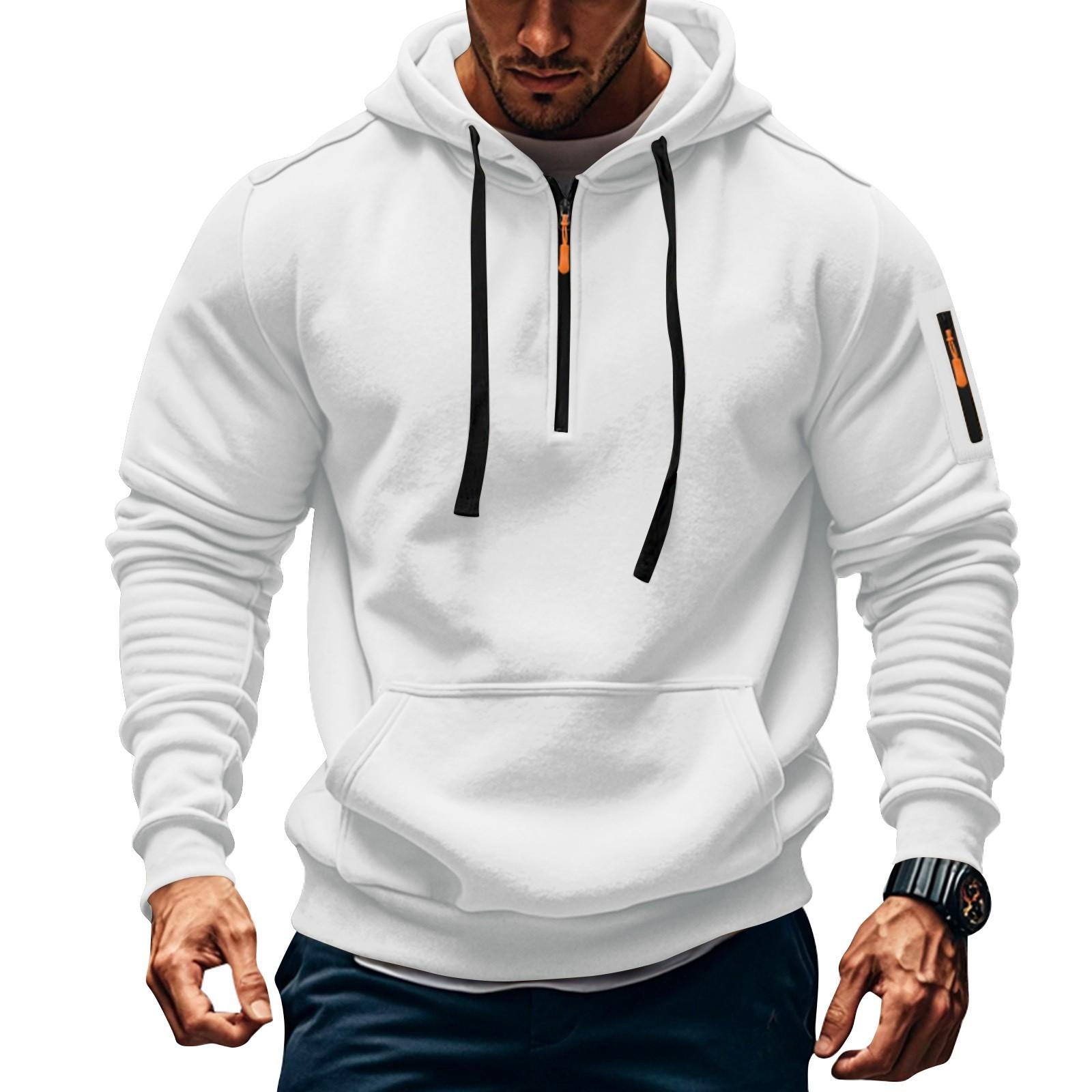 Мужская толстовка с капюшоном на молнии, карманный кардиган, мужская спортивная повседневная толстовка большого размера XL белый
Мужская толстовка с капюшоном на молнии, карманный кардиган, мужская спортивная повседневная толстовка большого размера XL белый