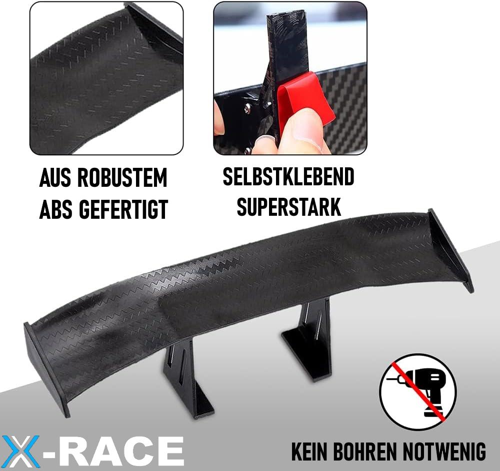 Задній спойлер X-RACE Mini, спойлер для автомобіля, роботизована газонокосарка, крила чорного кольору, самоклеючий
Задній спойлер X-RACE Mini, спойлер для автомобіля, роботизована газонокосарка, крила чорного кольору, самоклеючий