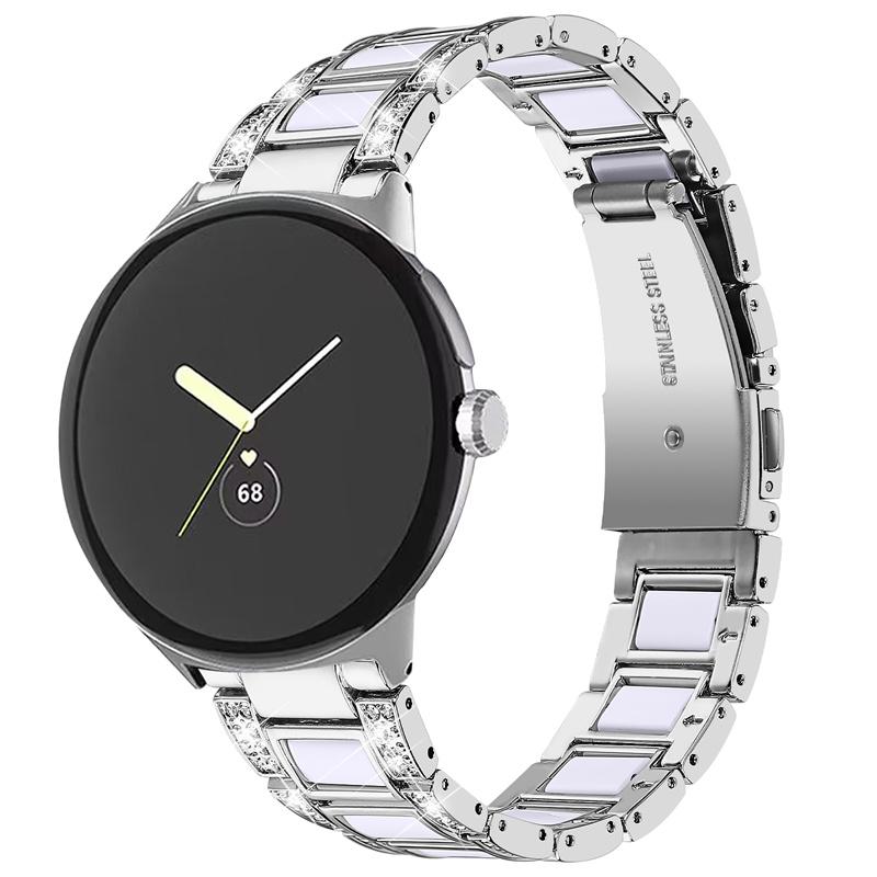 For Google Pixel Watch 3 41mm/Watch 2/Pixel Watch Stainless Steel Resin Band Bracelet Rhinestone Decor Replacement Wristband Sliver/Pink
For Google Pixel Watch 3 41mm/Watch 2/Pixel Watch Stainless Steel Resin Band Bracelet Rhinestone Decor Replacement Wristband Sliver/Pink