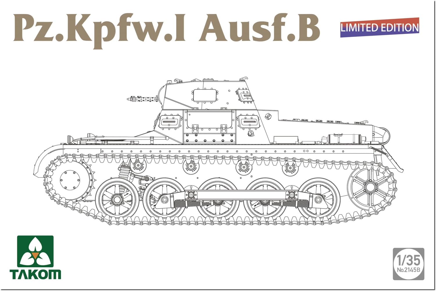 TAKOM 1/35 scale German Panzer 1 Ausf. B plastic model kit TKO2145B
TAKOM 1/35 scale German Panzer 1 Ausf. B plastic model kit TKO2145B