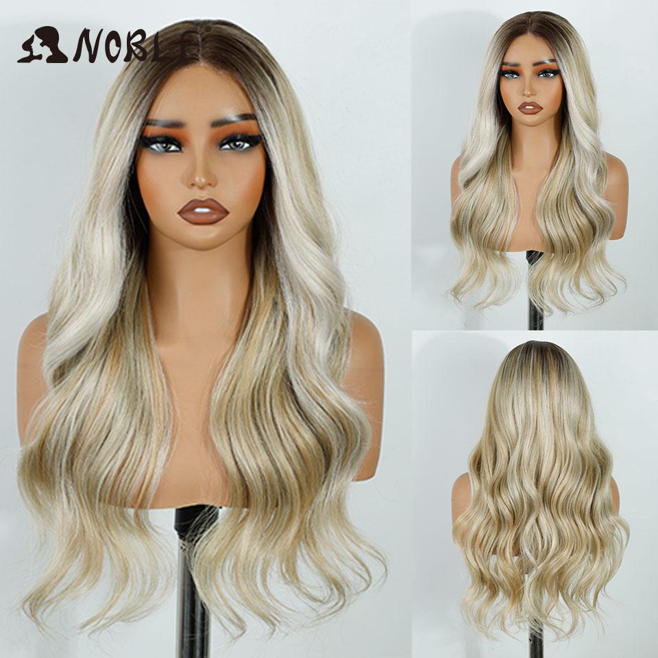 Noble Synthetic Lace Front Wigs For Women 26 Inch Long Wavy Ombre Blonde White Highlight Pre Plucked Pre-Cut Cosplay Lace Wigs (as the picture,26inches&150%)
Noble Synthetic Lace Front Wigs For Women 26 Inch Long Wavy Ombre Blonde White Highlight Pre Plucked Pre-Cut Cosplay Lace Wigs (as the picture,26inches&150%)