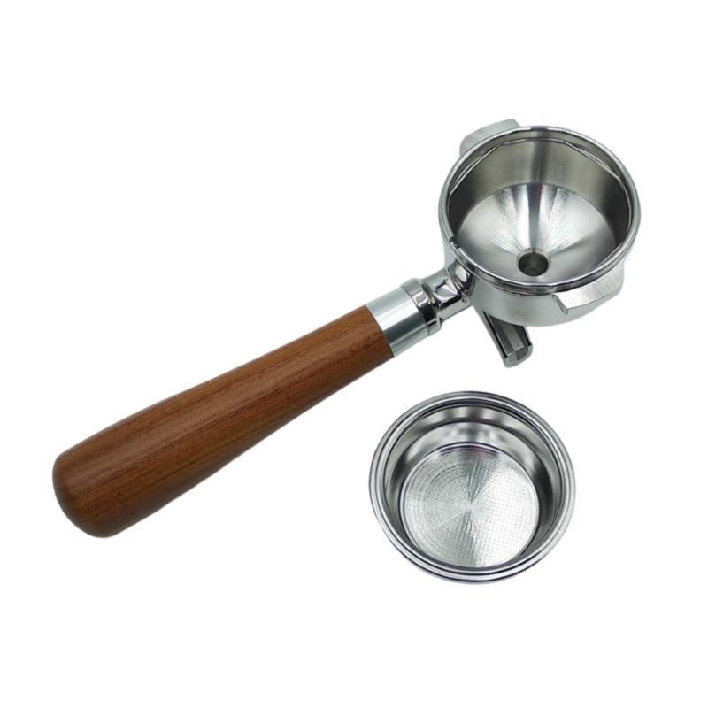 Natural Wood Handle 58mm Espresso Machines Portafilter Replacement Coffee Portafilter Suitable for Comfortable Grip
Natural Wood Handle 58mm Espresso Machines Portafilter Replacement Coffee Portafilter Suitable for Comfortable Grip