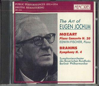 CD ART OF EUGEN JOCHUM - Mozart Piano Concerto No.20 Brahms HR4246 MEMORIES Italy Classical Used
CD ART OF EUGEN JOCHUM - Mozart Piano Concerto No.20 Brahms HR4246 MEMORIES Italy Classical Used
