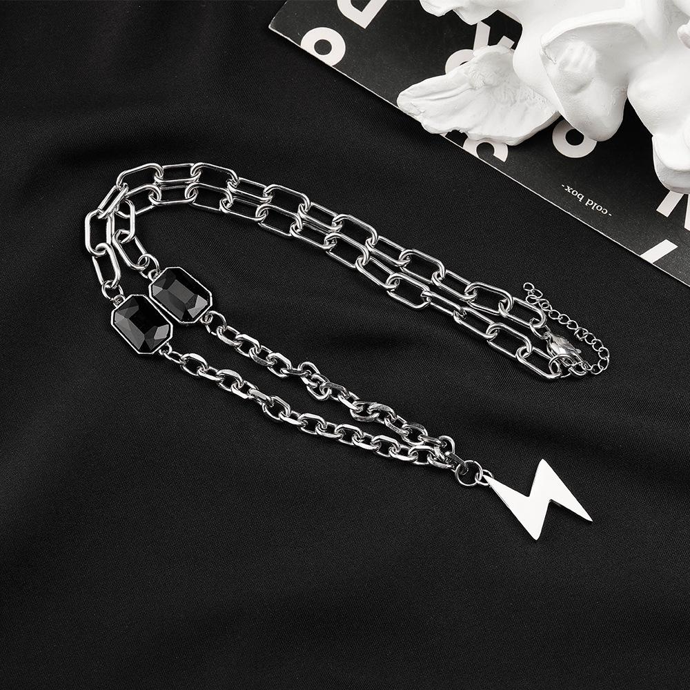 Lightning Titanium Steel Necklace: European & American Fashion Pendant for Men & Women - Hip Hop Lightning Sweater Chain
Lightning Titanium Steel Necklace: European & American Fashion Pendant for Men & Women - Hip Hop Lightning Sweater Chain