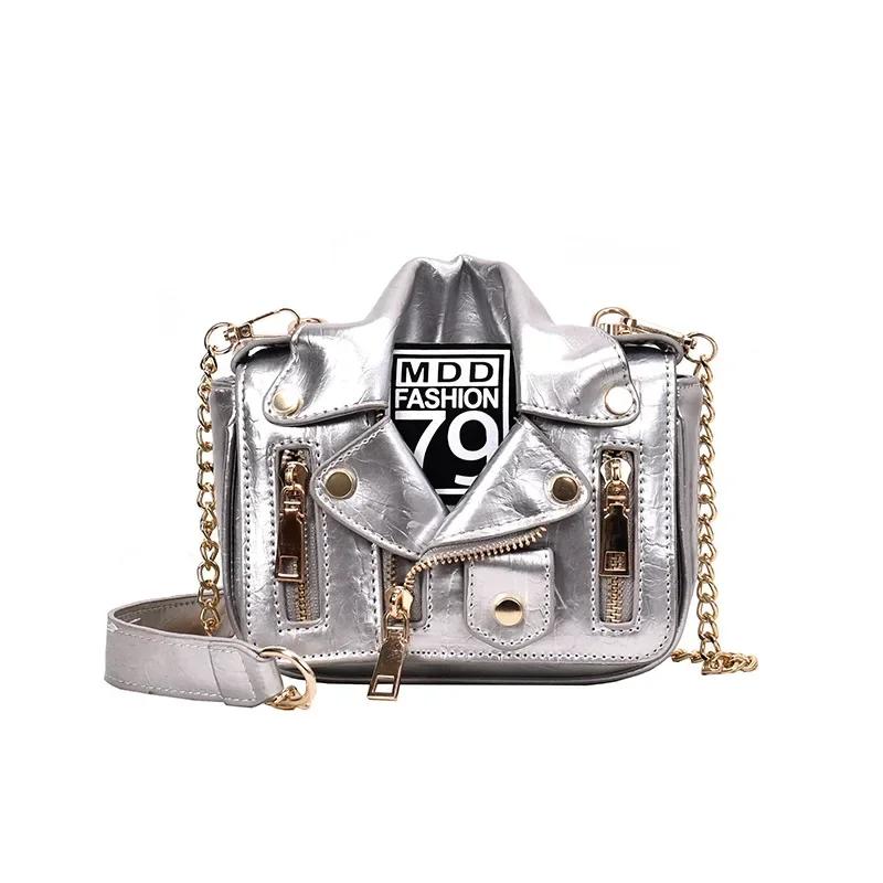 European Fashion Famous Brand Designer Motorcycle Bags Luxury Jacket Shape Shoulder Messenger Bag PU Leather Luxury Handbag Sac
European Fashion Famous Brand Designer Motorcycle Bags Luxury Jacket Shape Shoulder Messenger Bag PU Leather Luxury Handbag Sac