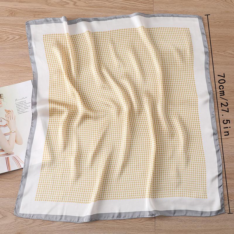1Pcs 70Cm Houndstooth Printed Silk Scarf For Women Imitation Silk Simple And Fresh Headwear Bag Decoration Clothing Square Scarf
1Pcs 70Cm Houndstooth Printed Silk Scarf For Women Imitation Silk Simple And Fresh Headwear Bag Decoration Clothing Square Scarf