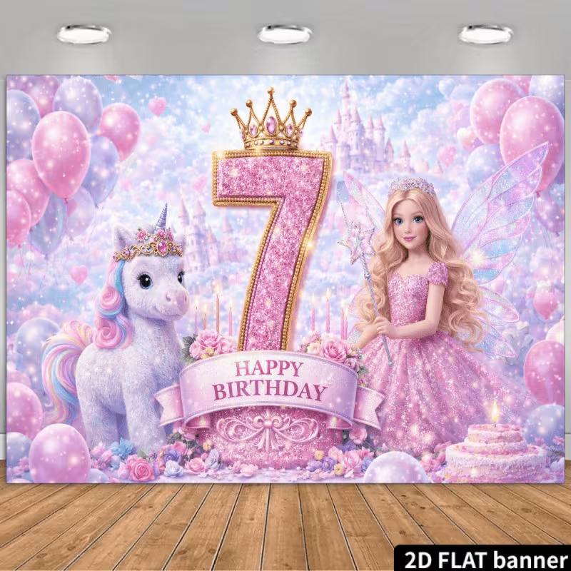 2D Glitter Unicorn 7th Birthday Backdrop, Sparkle Number 7 Photography Background Cloth 47.2x31.5inch/120*80cm
2D Glitter Unicorn 7th Birthday Backdrop, Sparkle Number 7 Photography Background Cloth 47.2x31.5inch/120*80cm