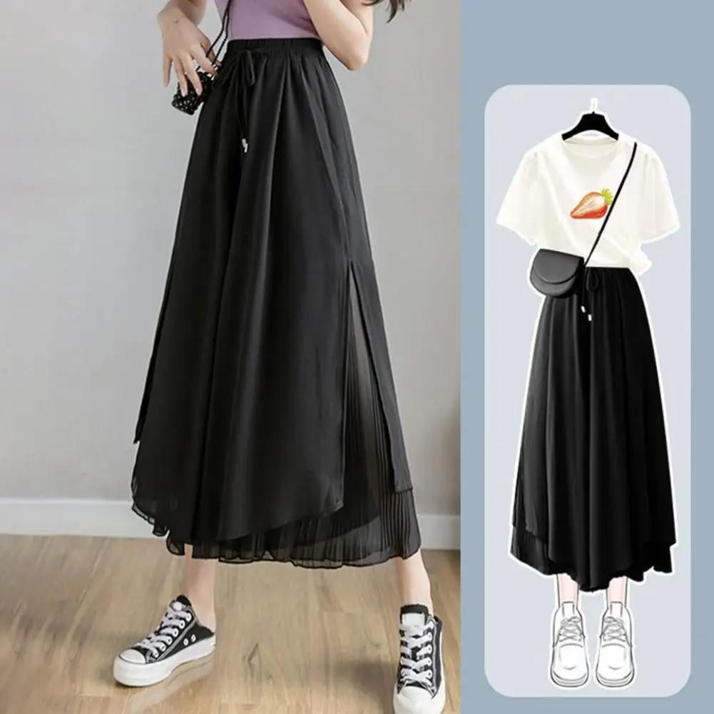 Summer Casual Loose Pleated Pants Women Pants Culottes Elastic Wide Leg Irregular Hem Double Layers Korean Trousers Plus Size XL чорний
Summer Casual Loose Pleated Pants Women Pants Culottes Elastic Wide Leg Irregular Hem Double Layers Korean Trousers Plus Size XL чорний