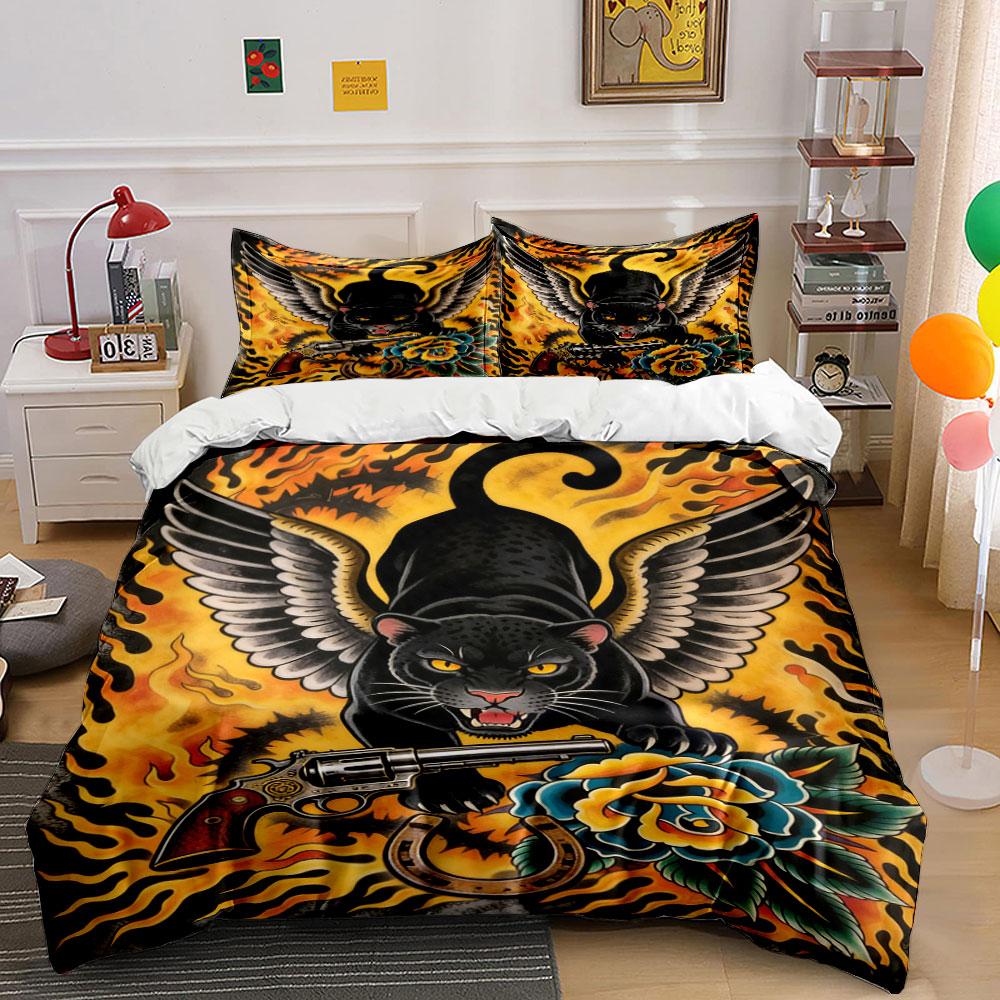 Winged panther, flames, revolver. Bedding sets Duvet cover sets Duvet covers Pillowcases(1 * Duvet Cover 2 * Pillowcases without duvet insert) 135x200cm
Winged panther, flames, revolver. Bedding sets Duvet cover sets Duvet covers Pillowcases(1 * Duvet Cover 2 * Pillowcases without duvet insert) 135x200cm