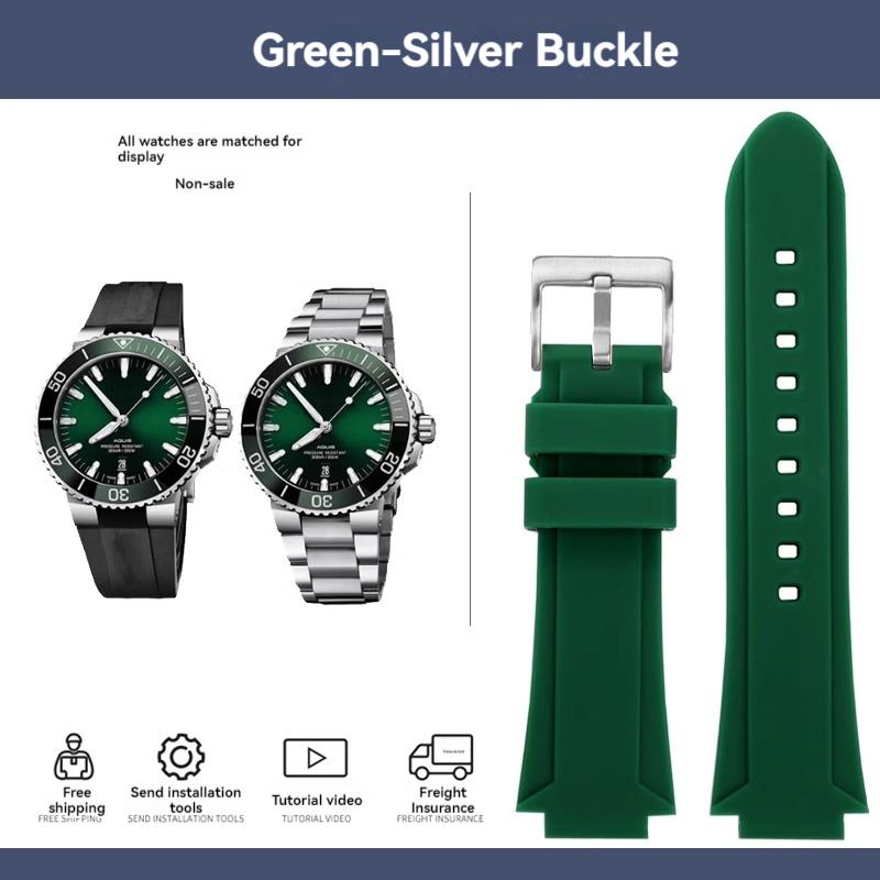 High Quality Rubber Strap For Oris Aquis 7730 7740 Diving Series Sport Waterproof Silicone Convex 24x11mm 24x12mm Men Watchband 24mm-11mm
High Quality Rubber Strap For Oris Aquis 7730 7740 Diving Series Sport Waterproof Silicone Convex 24x11mm 24x12mm Men Watchband 24mm-11mm