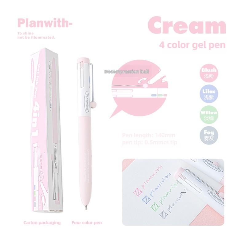 12/4 Colors 4 in 1 Multi Functional Click Ballpoint Pen Retractable Gel Pen for Journal Writing School Supplies Stationery вершковий
12/4 Colors 4 in 1 Multi Functional Click Ballpoint Pen Retractable Gel Pen for Journal Writing School Supplies Stationery вершковий