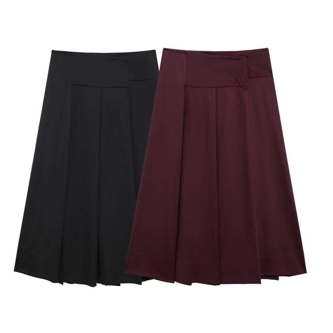 2024 Autumn/Winter Women s Wide Pleated Midi Skirt - Elegant New Fashion Large вино красного
2024 Autumn/Winter Women s Wide Pleated Midi Skirt - Elegant New Fashion Large вино красного