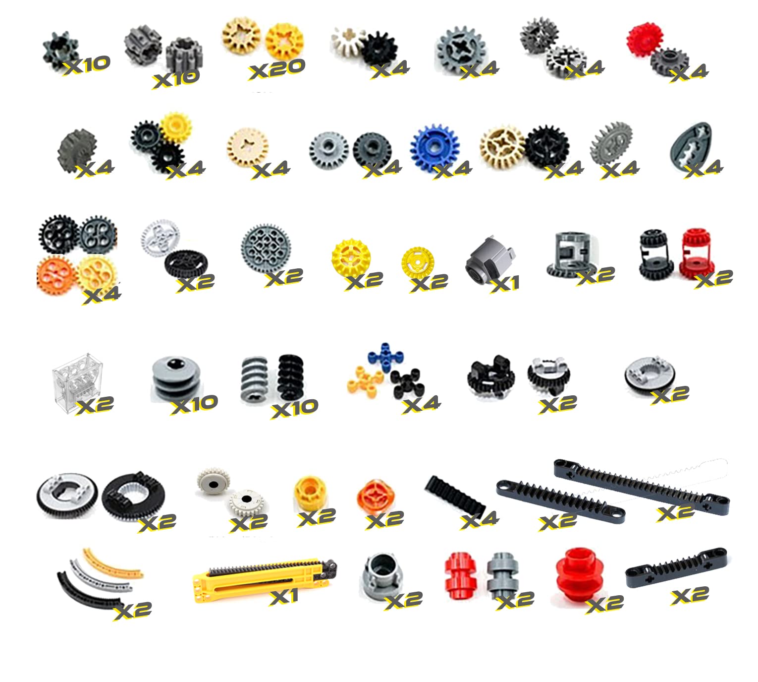 Технические детали, совместимые с набором LEGO Car Building Blocks MOC Set 162PCS - шестерни, кулачки, колеса, 
Технические детали, совместимые с набором LEGO Car Building Blocks MOC Set 162PCS - шестерни, кулачки, колеса,