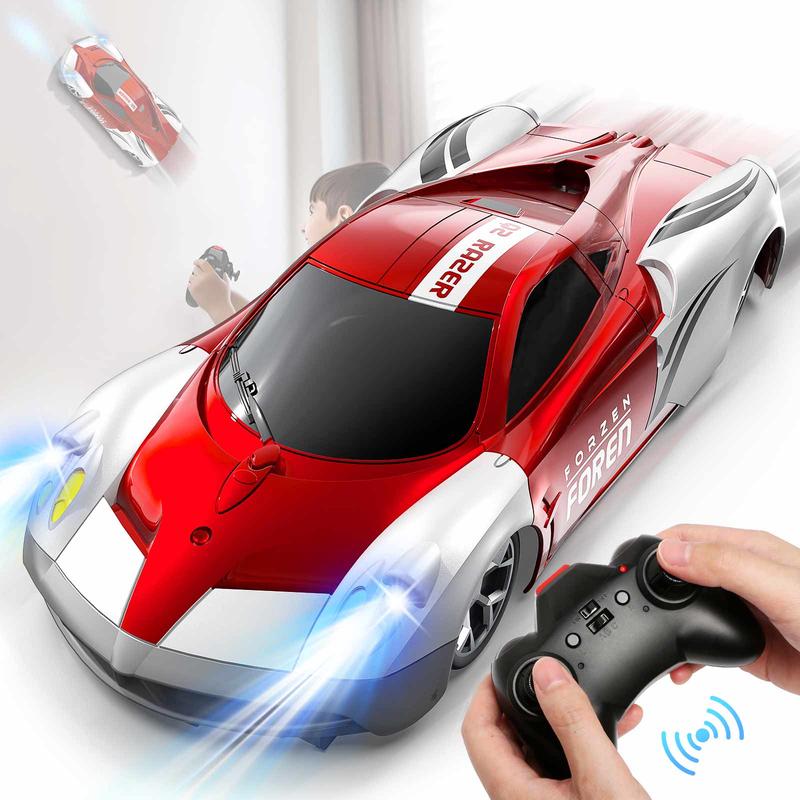 Wall Climbing Car, Electric Remote Toy Racing, with LED Light High-Speed Hobby Toy Vehicle, RC Car Gifts for Age 3 4 5 6 7 8 9 Year Old Boys Girls Red(Controller Version
Wall Climbing Car, Electric Remote Toy Racing, with LED Light High-Speed Hobby Toy Vehicle, RC Car Gifts for Age 3 4 5 6 7 8 9 Year Old Boys Girls Red(Controller Version