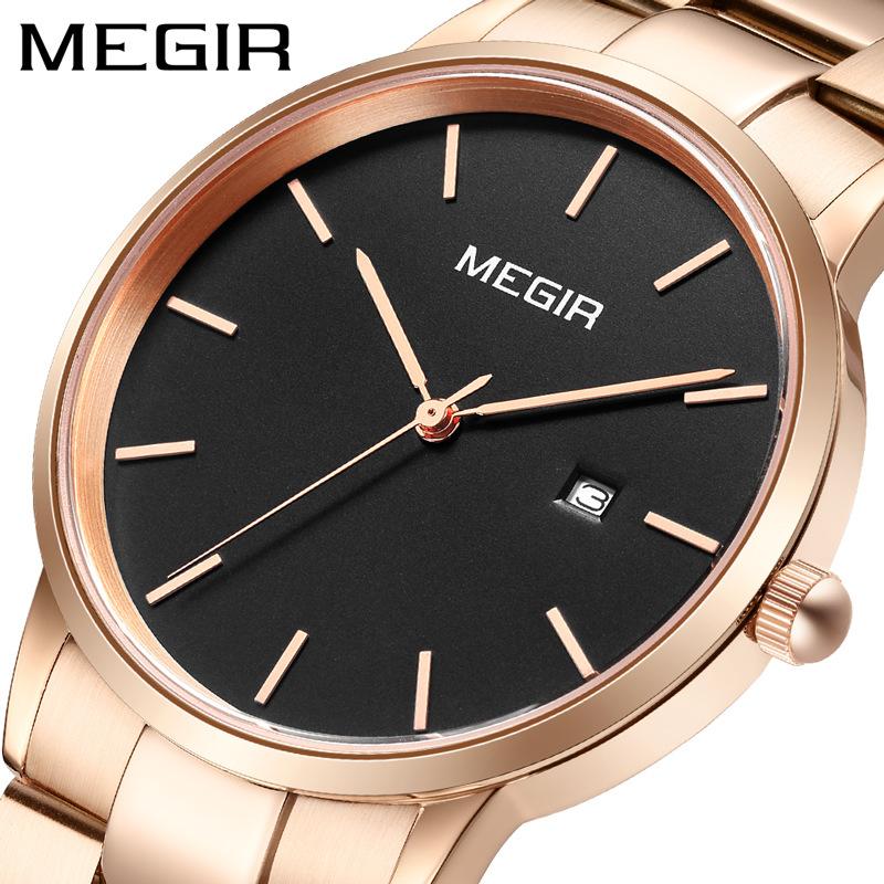 MEGIR Деловые мужские часы Минималистичный модный водонепроницаемый календарь Стальной ремешок Мужские часы Кварц 2164
MEGIR Деловые мужские часы Минималистичный модный водонепроницаемый календарь Стальной ремешок Мужские часы Кварц 2164