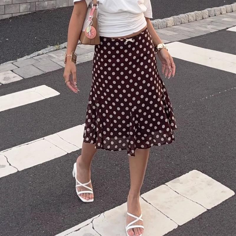 Spring Summer Polka Dot Ruffle Hem Midi Skirt High Waist Flowy Casual A Line Skirt S
Spring Summer Polka Dot Ruffle Hem Midi Skirt High Waist Flowy Casual A Line Skirt S