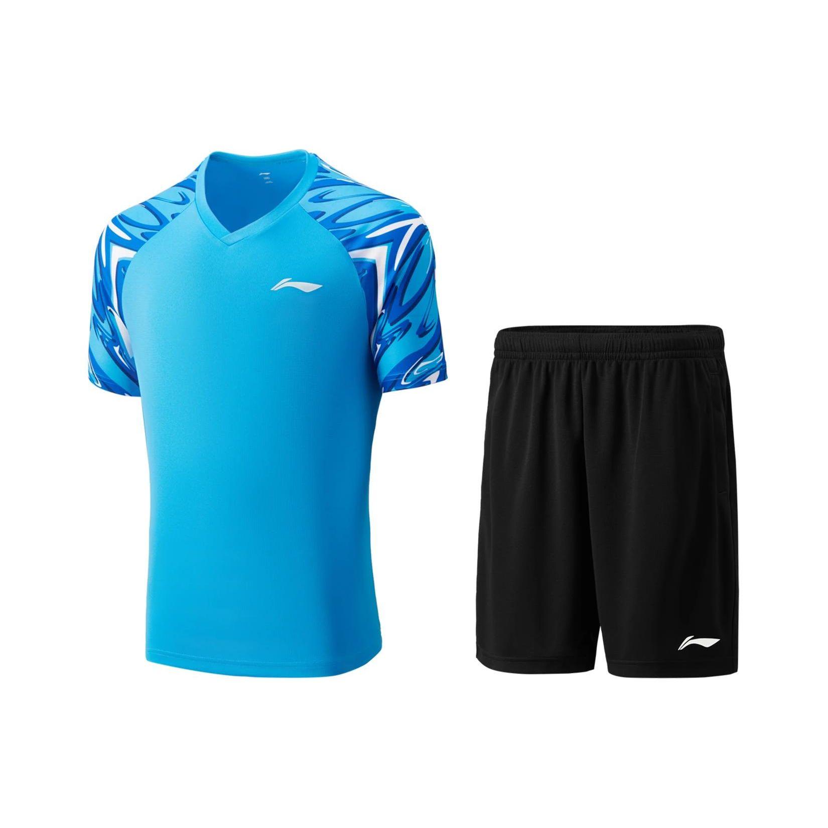 Li-Ning Color Block Short Sleeve T-Shirt And Solid Straight Leg Shorts Casual Sports Set Unisex sets AATU027-4 2XL
Li-Ning Color Block Short Sleeve T-Shirt And Solid Straight Leg Shorts Casual Sports Set Unisex sets AATU027-4 2XL