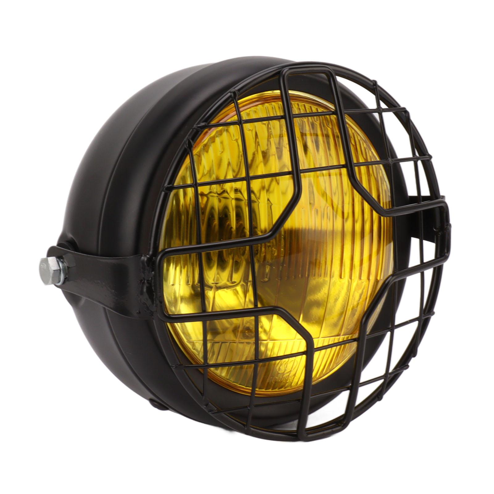 5.75in Motorcycle Headlight 35W Yellow Lens High Low Beam Front Fog Lamp with Lampshade Bracket for Chopper Bobber Cafe
5.75in Motorcycle Headlight 35W Yellow Lens High Low Beam Front Fog Lamp with Lampshade Bracket for Chopper Bobber Cafe