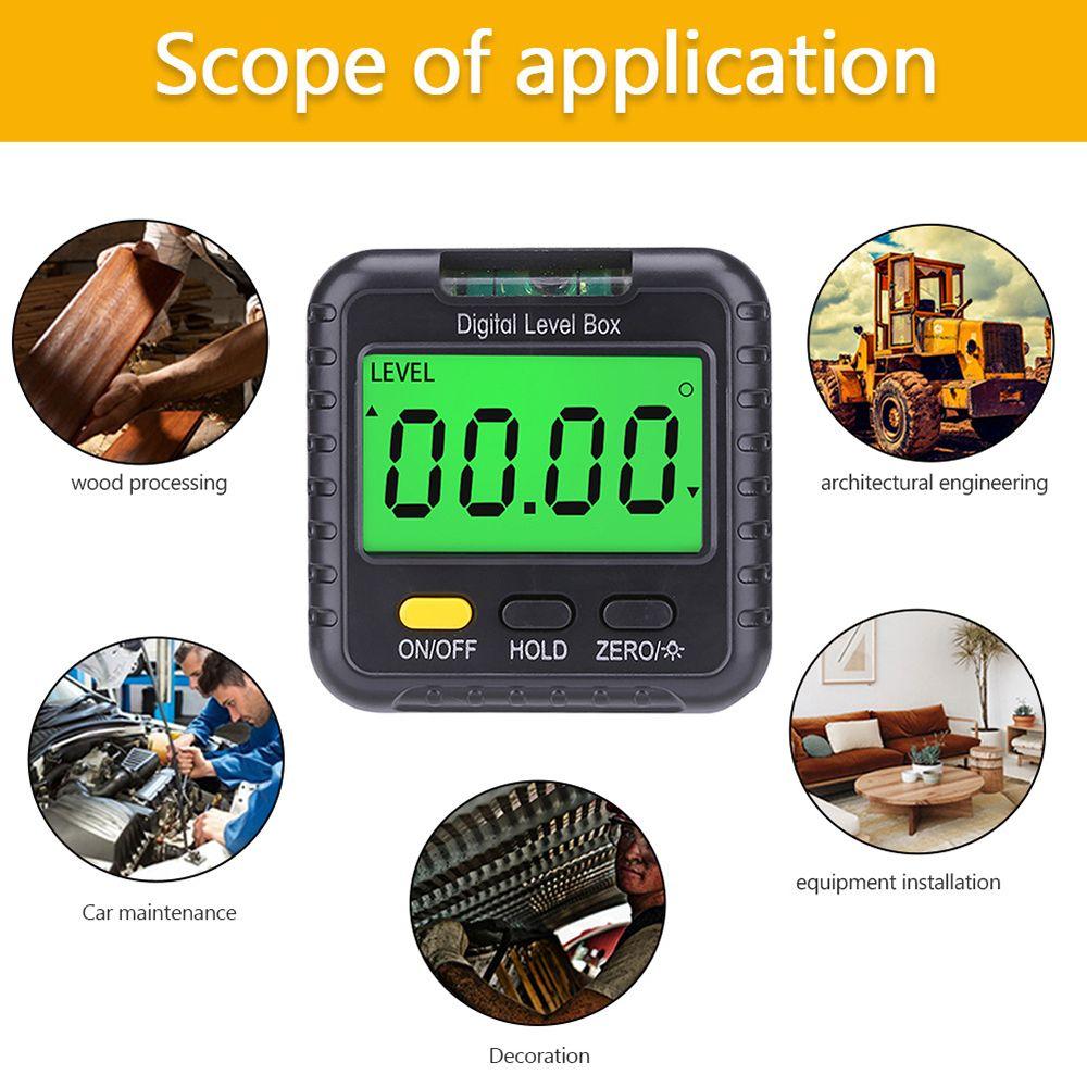 LCD Backlight Electron Goniometer Level Meter Digital Level Box Digital Protractor 360 Degree
LCD Backlight Electron Goniometer Level Meter Digital Level Box Digital Protractor 360 Degree