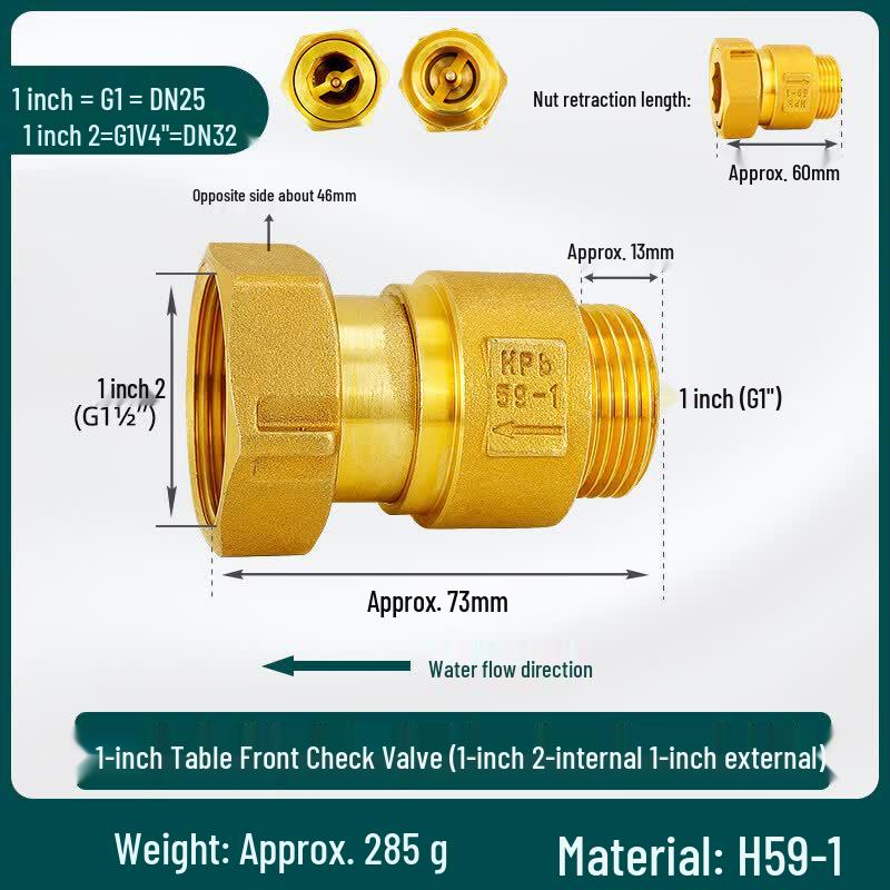 1-inch Water Meter Check Valve
1-inch Water Meter Check Valve