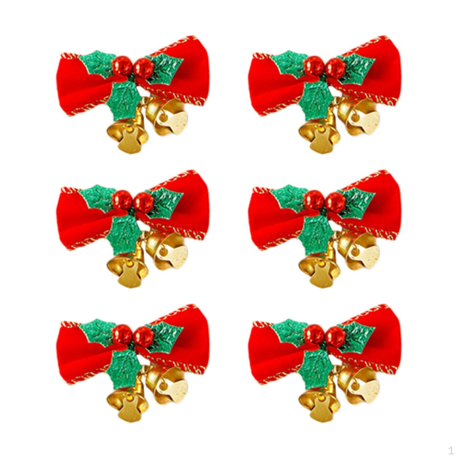 6 Pieces Christmas Bow with Bells Garland Ornament Gift Holiday Decorative Bows for Gold
6 Pieces Christmas Bow with Bells Garland Ornament Gift Holiday Decorative Bows for Gold