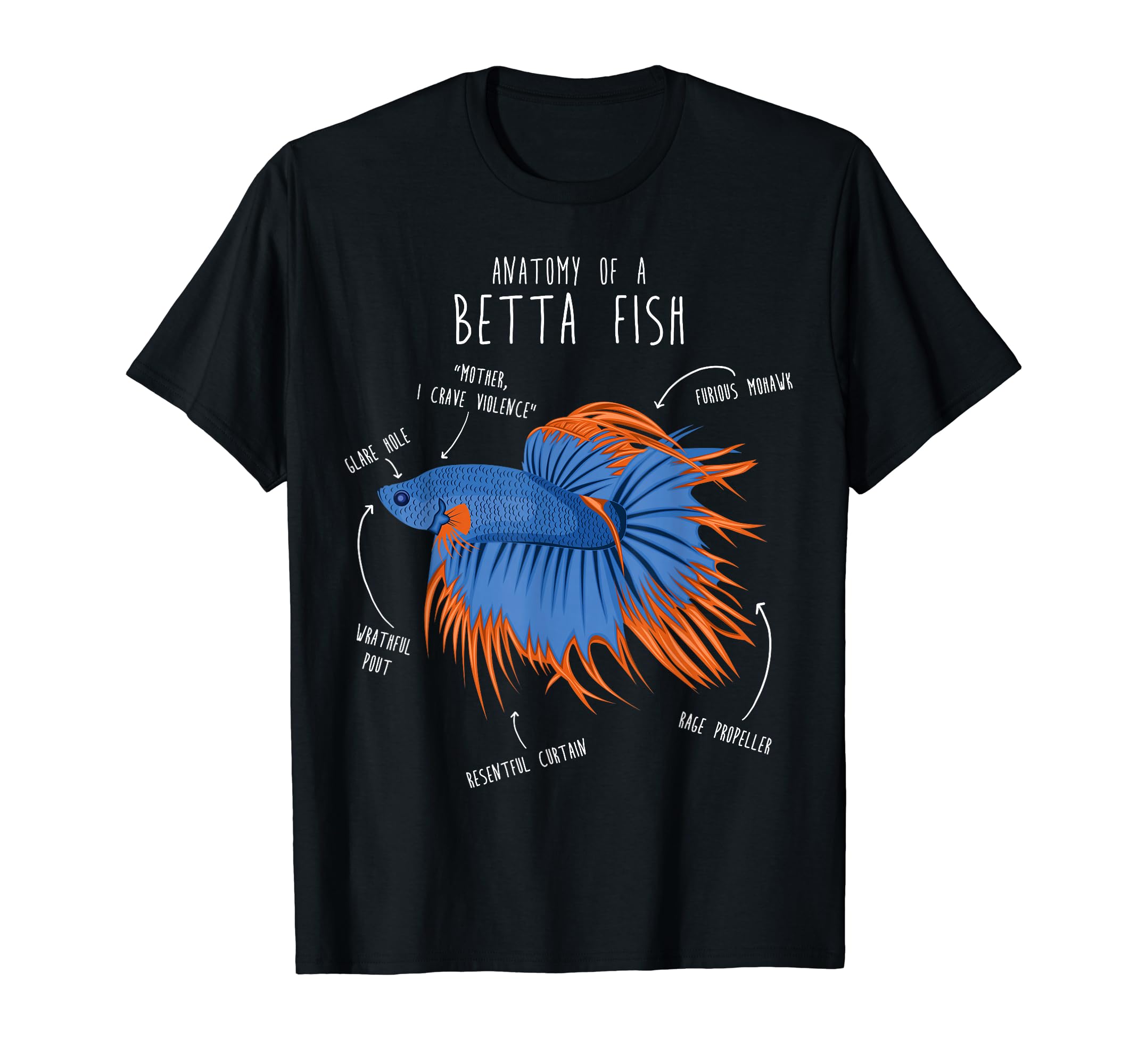 Betta Fish Siamese Fighting Fish Anatomy Funny Aquarium Pet T-Shirt
Betta Fish Siamese Fighting Fish Anatomy Funny Aquarium Pet T-Shirt