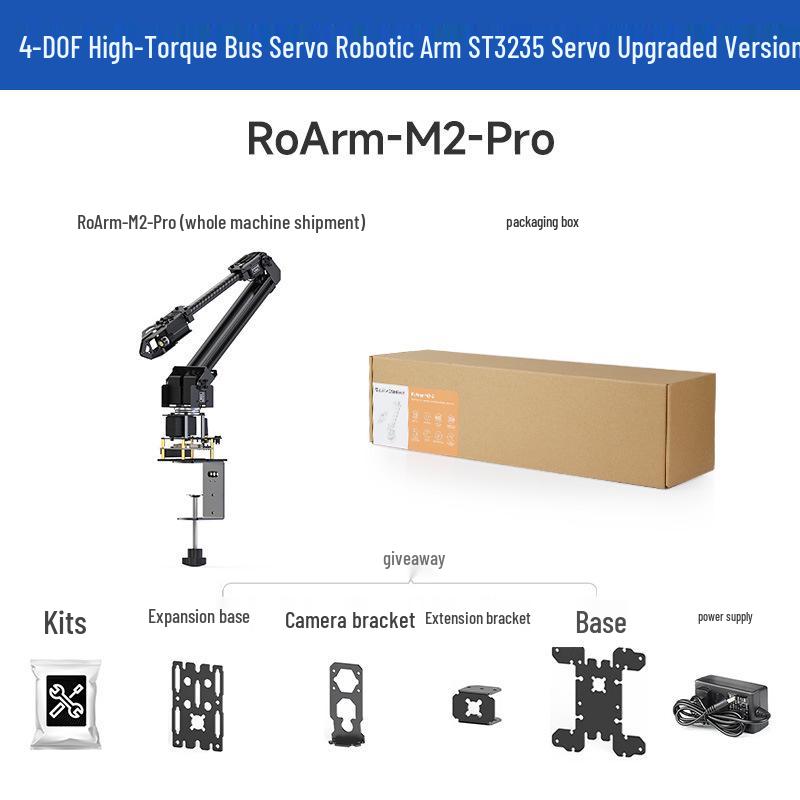 ESP32 Wireless-Controlled 4-DOF High Torque Bus Servo Mini Robotic Arm Kit
ESP32 Wireless-Controlled 4-DOF High Torque Bus Servo Mini Robotic Arm Kit