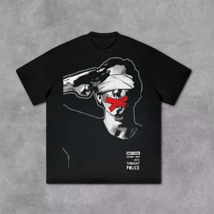 Dont Think Support Your Local Thought Police Print Cotton Short Sleeve TShirt Men Women Y2K Summer Vintage Tshirt Streetwear 4XL
Dont Think Support Your Local Thought Police Print Cotton Short Sleeve TShirt Men Women Y2K Summer Vintage Tshirt Streetwear 4XL