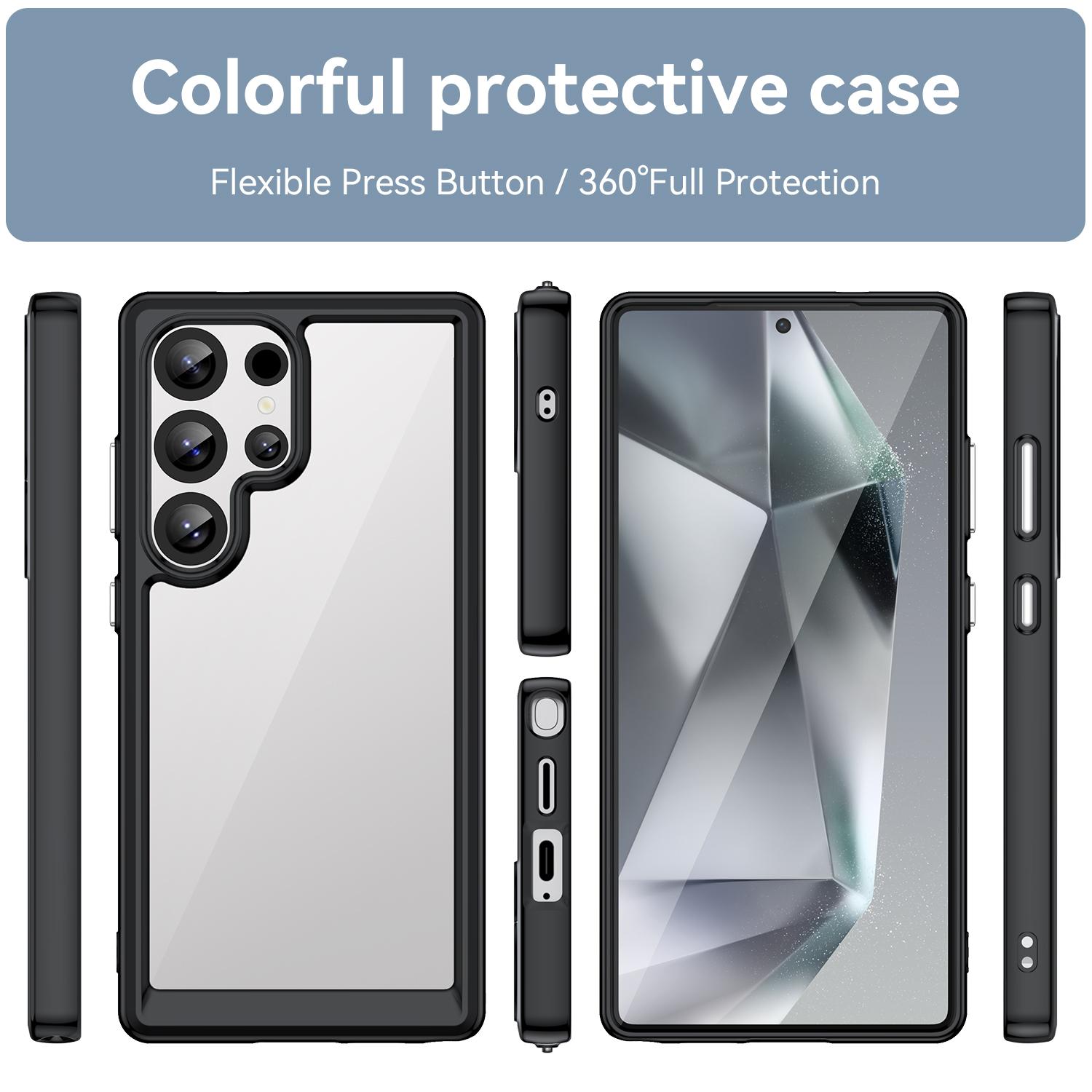 For Samsung Galaxy S25 Ultra Case TPU+Acrylic Protective Clear Phone Cover Transparent
For Samsung Galaxy S25 Ultra Case TPU+Acrylic Protective Clear Phone Cover Transparent