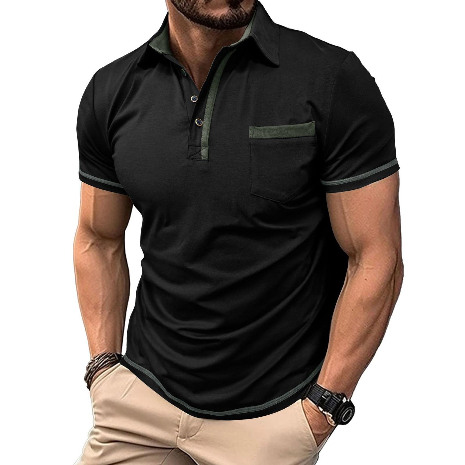 Men’s Short Sleeve Polo Shirt Classic Fit Trim Collar Pocket Button Down Soft Lightweight Top L чёрный
Men’s Short Sleeve Polo Shirt Classic Fit Trim Collar Pocket Button Down Soft Lightweight Top L чёрный