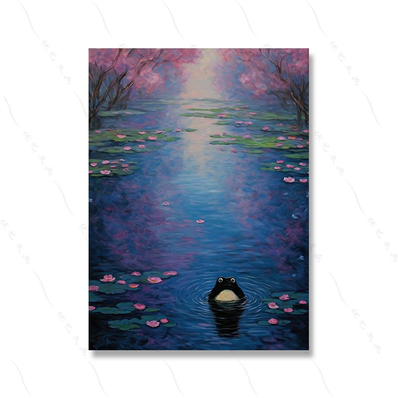 Летний лотос пруд лягушка Моне водяная лилия животное плакат печать ночной вид настенное искусство цветочная картина на холсте забавная комната домашний декор 21x30cm No Framed
Летний лотос пруд лягушка Моне водяная лилия животное плакат печать ночной вид настенное искусство цветочная картина на холсте забавная комната домашний декор 21x30cm No Framed