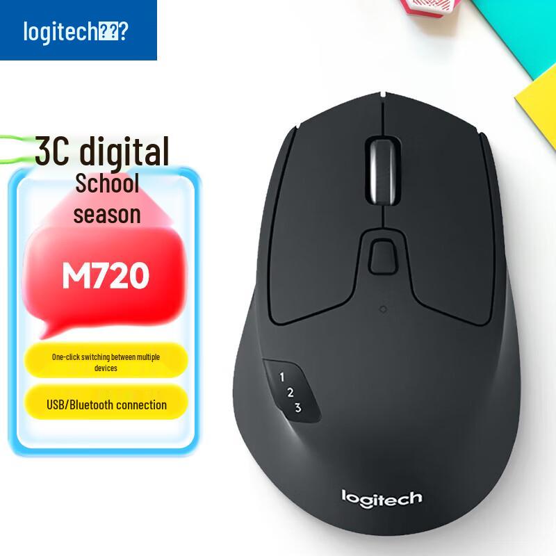 Logitech M720 Triathlon Multi-Device Wireless Mouse
Logitech M720 Triathlon Multi-Device Wireless Mouse