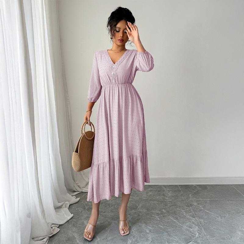 Простое и модное кружевное платье в стиле пэчворк для женщин на весну и лето XL розовый
Простое и модное кружевное платье в стиле пэчворк для женщин на весну и лето XL розовый