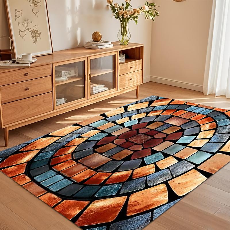 Mosaic Pattern Rug Retro Art Glass Tile Design Non-slip Floor Mat for Living Room Entryway Vintage Decor Space Home Decor 40x60cm
Mosaic Pattern Rug Retro Art Glass Tile Design Non-slip Floor Mat for Living Room Entryway Vintage Decor Space Home Decor 40x60cm