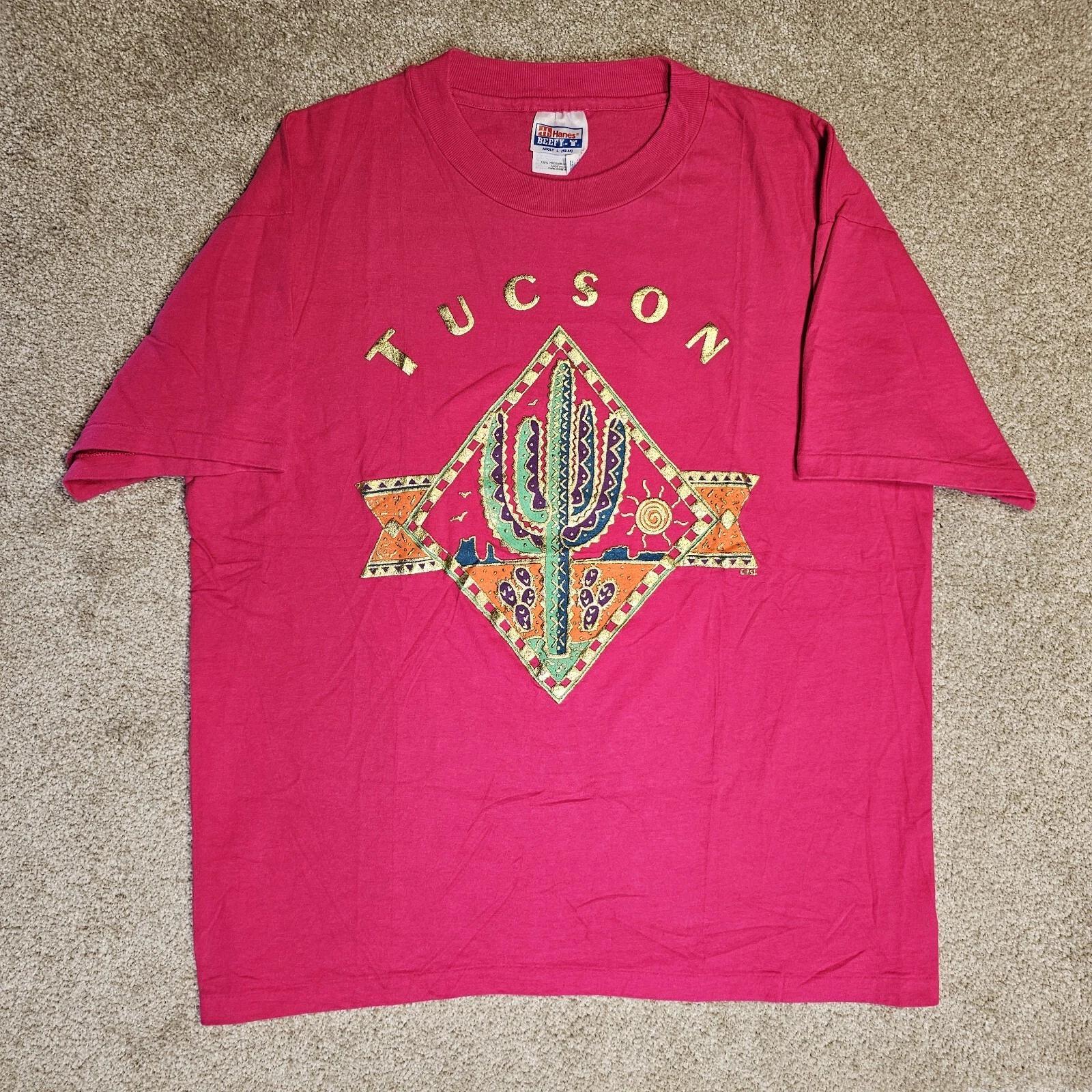 Vintage 90s Tuscon Arizona Souvenir T-shirt Mens L Pink Metallic Tourist Granny 4XL
Vintage 90s Tuscon Arizona Souvenir T-shirt Mens L Pink Metallic Tourist Granny 4XL