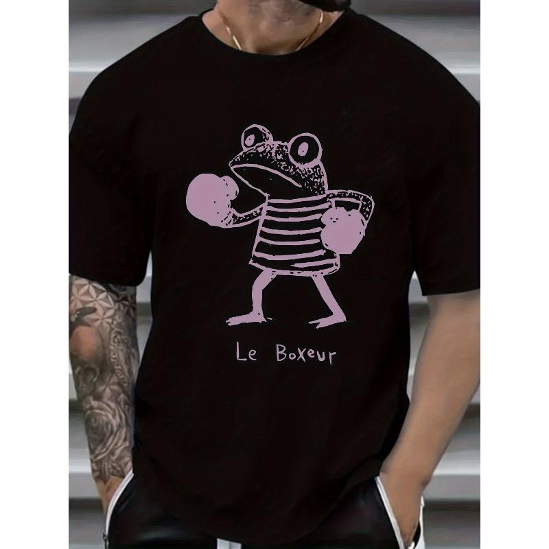 European sizes Men s Boxing Frog Graphic T-Shirt -Round Neck, Short Sleeve, Black with Pink Frog Design 4XL чорний
European sizes Men s Boxing Frog Graphic T-Shirt -Round Neck, Short Sleeve, Black with Pink Frog Design 4XL чорний