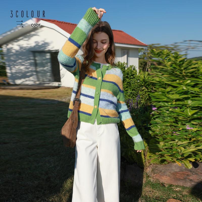 Sancai 2026 Spring Gradient Stripe Knit Cardigan
Sancai 2026 Spring Gradient Stripe Knit Cardigan