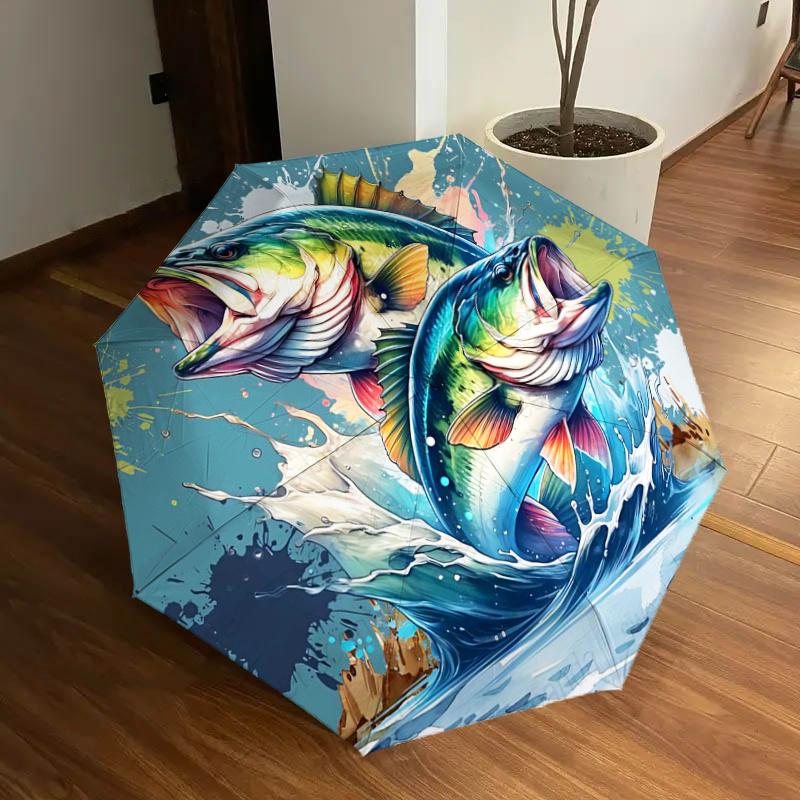 Colorful Fish Splash Art Print Umbrella: Automatic Opening & Closing, Foldable Design, Outdoor Rain Gear for Fans, Travelers, Daily Use - Pe
Colorful Fish Splash Art Print Umbrella: Automatic Opening & Closing, Foldable Design, Outdoor Rain Gear for Fans, Travelers, Daily Use - Pe