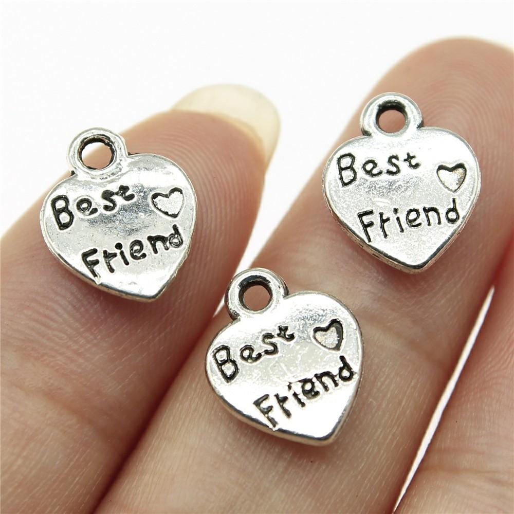 10pcs Best Friend Charms For Jewelry Making Antique Silver Color Plated BFF Charms Best Friends Forever Connector
10pcs Best Friend Charms For Jewelry Making Antique Silver Color Plated BFF Charms Best Friends Forever Connector