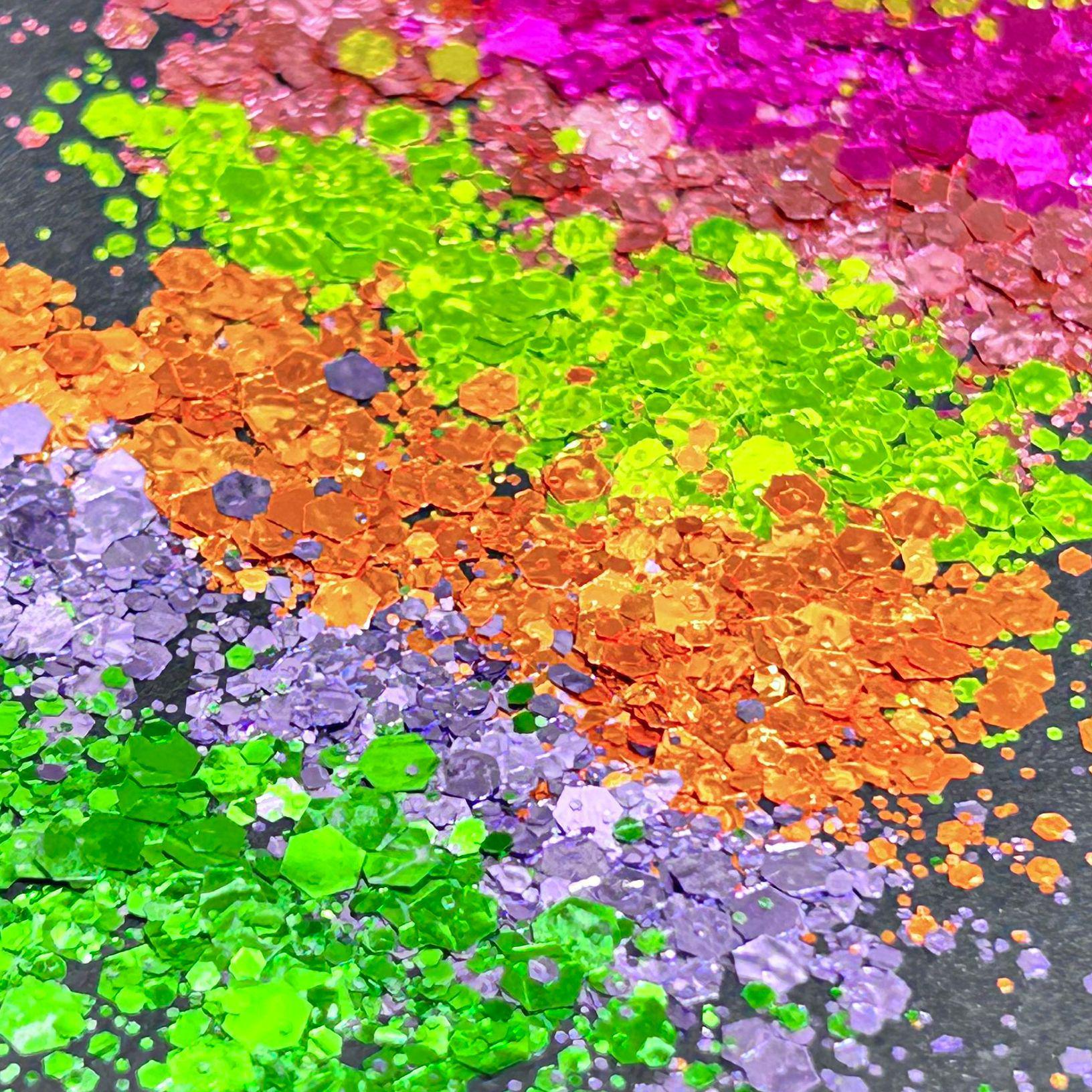 Ultra-Thin Fluorescent Sparkle Nail Art Glitter Embellishments for DIY Jewelry & Toys 30 milliliters - about 18 grams
Ultra-Thin Fluorescent Sparkle Nail Art Glitter Embellishments for DIY Jewelry & Toys 30 milliliters - about 18 grams