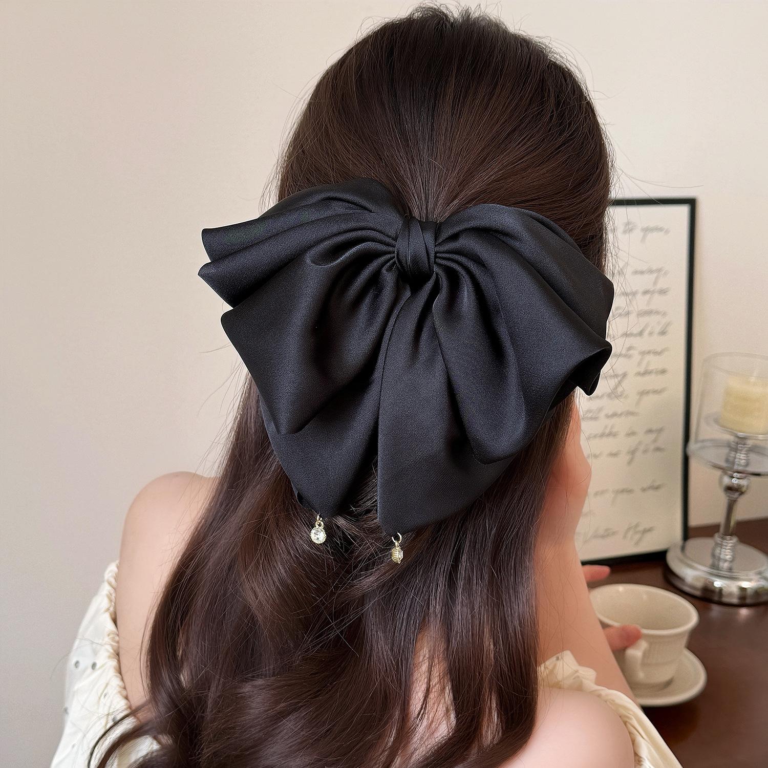 New French Big Size Bow Hair Clip Claw Clamp Women High Ponytail Barrettes Headwear Girls Women Hair Accessories Hair Clips чёрный
New French Big Size Bow Hair Clip Claw Clamp Women High Ponytail Barrettes Headwear Girls Women Hair Accessories Hair Clips чёрный