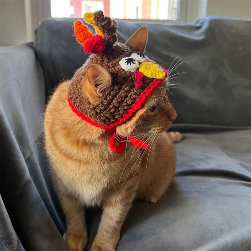 Adjiustable Cat Turkey Hat Elastic Halloween Pet Headgear Cat Cosplay Headwear Halloween M хаки
Adjiustable Cat Turkey Hat Elastic Halloween Pet Headgear Cat Cosplay Headwear Halloween M хаки