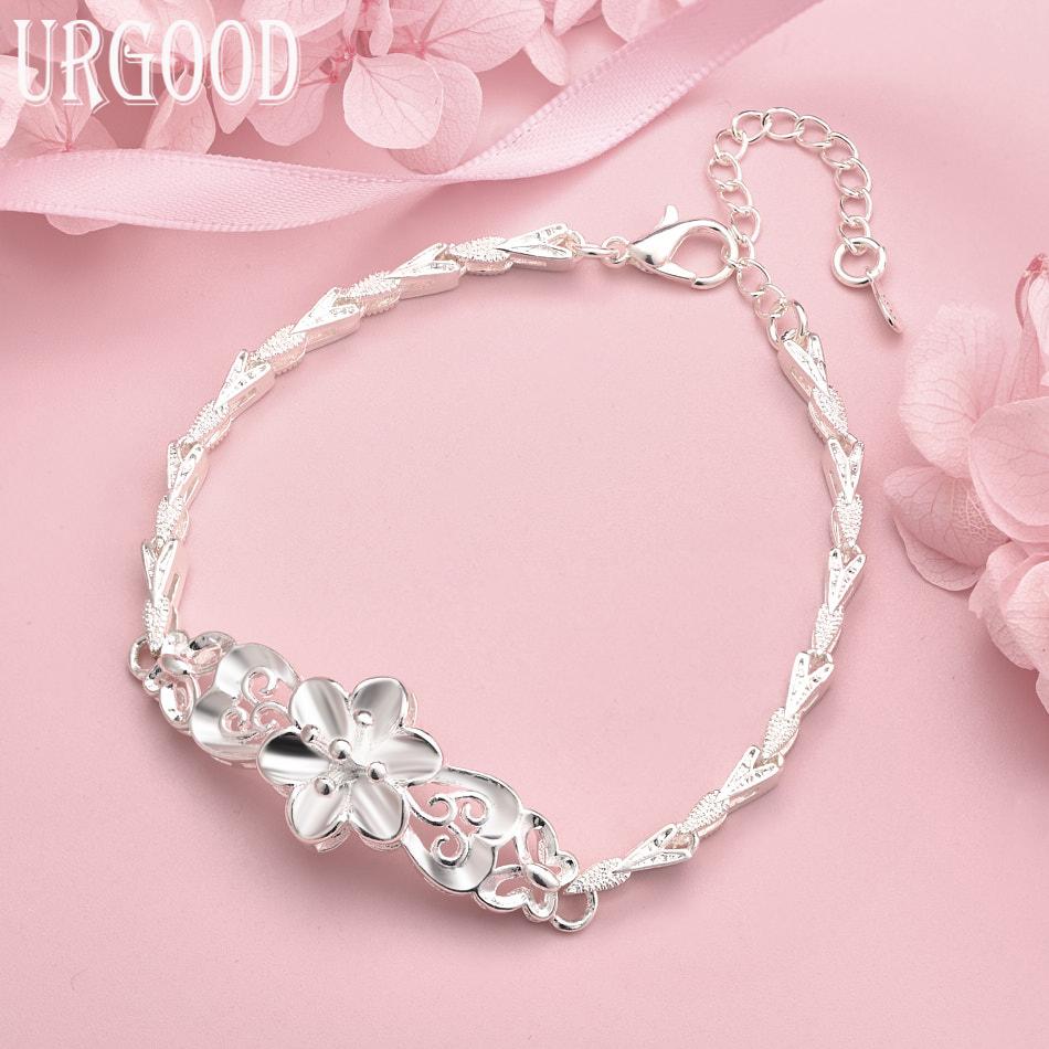 Браслет из стерлингового серебра 925 пробы Женский подарок Свадебная модная бижутерия 20cm
Браслет из стерлингового серебра 925 пробы Женский подарок Свадебная модная бижутерия 20cm