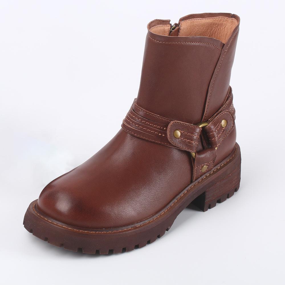 Thick-soled heightening sheepskin Martin boots female Internet celebrities popular hot sale,able versatile and thin leather women s shoes 36 темно-коричневого кольору
Thick-soled heightening sheepskin Martin boots female Internet celebrities popular hot sale,able versatile and thin leather women s shoes 36 темно-коричневого кольору