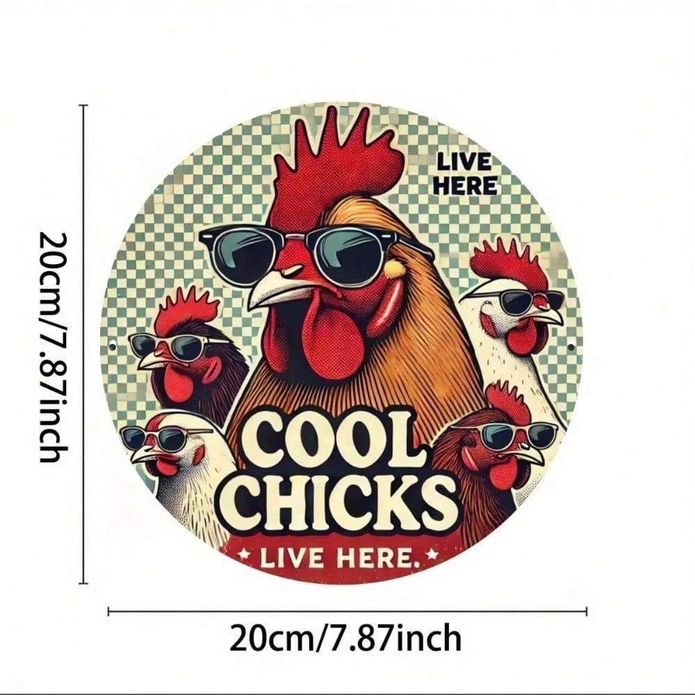 Round Metal Wall Sign Cool Rooster Poster Home Bar Decor 20 cm
Round Metal Wall Sign Cool Rooster Poster Home Bar Decor 20 cm