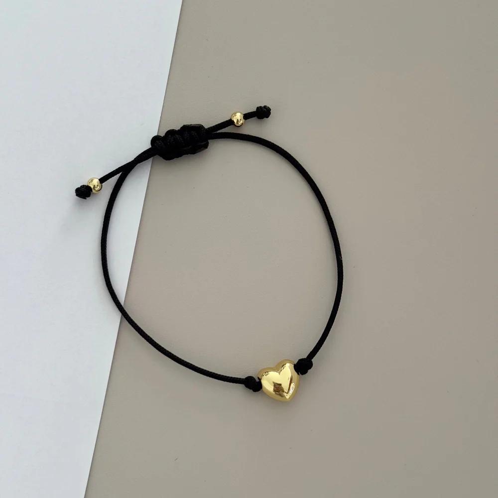 Vlen Multicolor Adjustable String Bracelet Gold Plated Heart Lucky Red String Jewelry Gift for Women Simple Cord Accessories чорний
Vlen Multicolor Adjustable String Bracelet Gold Plated Heart Lucky Red String Jewelry Gift for Women Simple Cord Accessories чорний