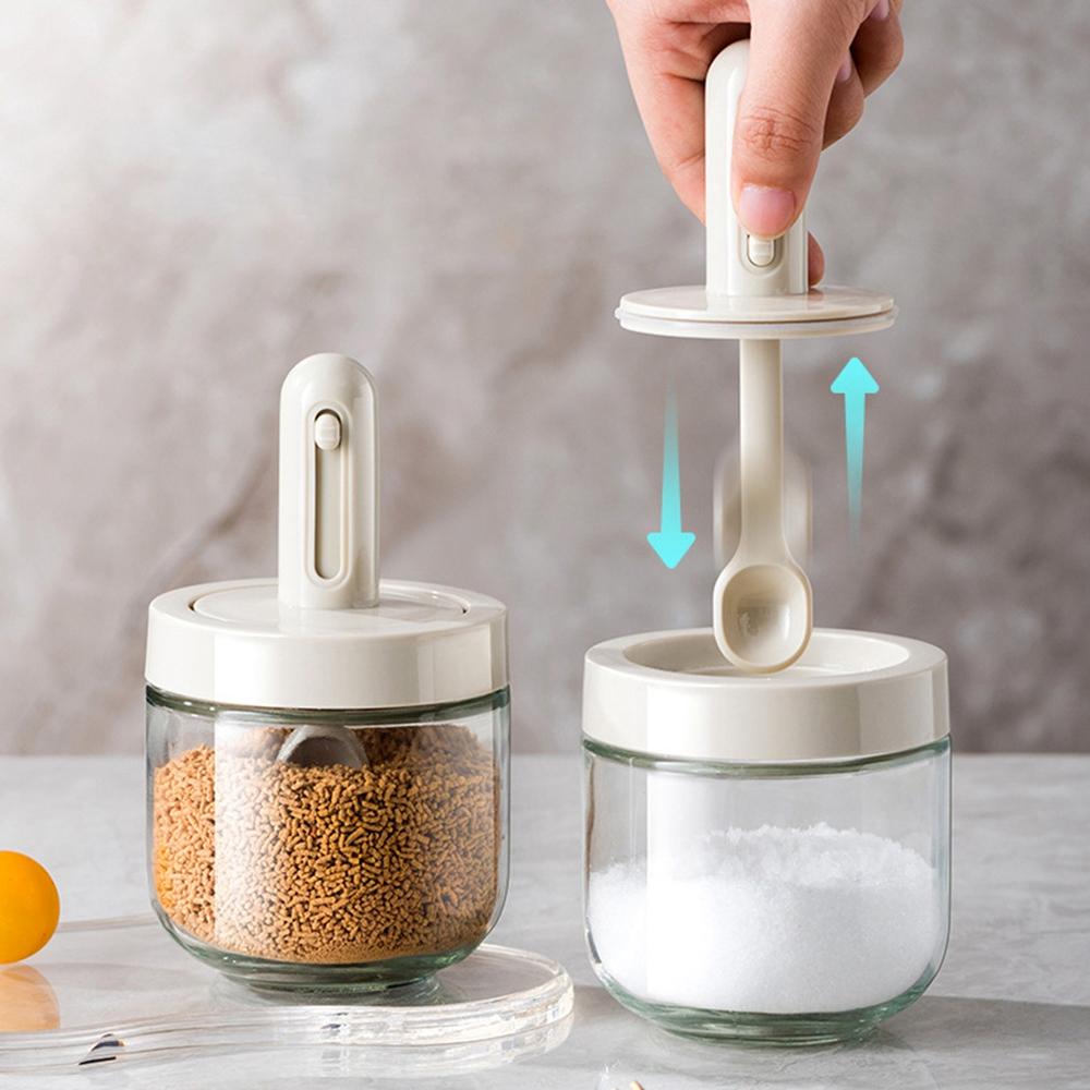 AAB020 Kitchen Glass Seasoning Box Retractable Spoon Spice Jar with Lid Leak Proof Salt Pepper Storage Container (BPA Free,No FDA Certificate) Green
AAB020 Kitchen Glass Seasoning Box Retractable Spoon Spice Jar with Lid Leak Proof Salt Pepper Storage Container (BPA Free,No FDA Certificate) Green