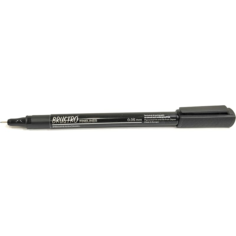Brustro Professional Pigment Based Fineliner Pen | Black, Box Of 10, Tip Size - 0.05 Mm | Archival Waterproof Uv Resista 10 Count (Pack of 1)
Brustro Professional Pigment Based Fineliner Pen | Black, Box Of 10, Tip Size - 0.05 Mm | Archival Waterproof Uv Resista 10 Count (Pack of 1)
