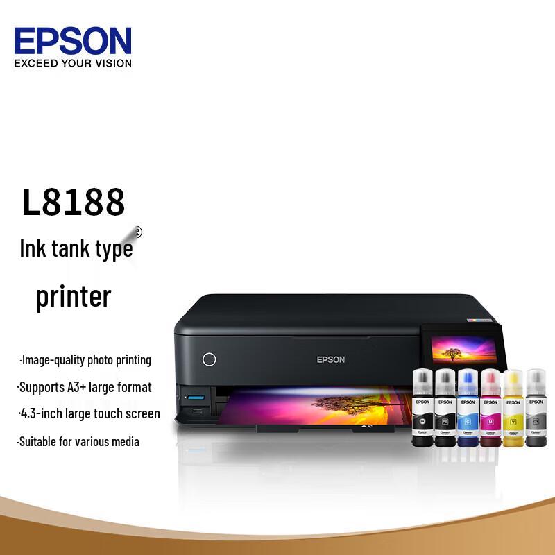 Epson L8188 A3+ 6-Color Ink Tank All-in-One Printer CN plug (adapter included)
Epson L8188 A3+ 6-Color Ink Tank All-in-One Printer CN plug (adapter included)