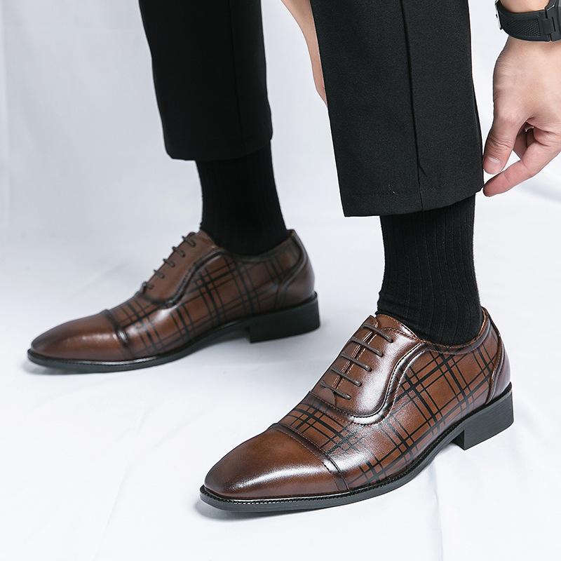 Men s casual leather shoes Four Seasons British Style flats Low-top lace-up pointed business dress shoes 38
Men s casual leather shoes Four Seasons British Style flats Low-top lace-up pointed business dress shoes 38